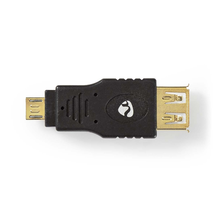 Nedis USB Mikro-B Adapter | USB 2.0 | USB Micro-B han | USB-A Hun | 480 Mbps | Guldplateret | PVC | Antracit | Box i gruppen COMPUTERTILBEHØR / Kabler og adaptere / USB / USB-A hos TP E-commerce Nordic AB (C66634)