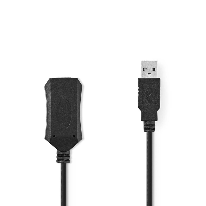 Nedis Aktiv USB-kabel | USB 2.0 | USB-A Han | USB-A Hun | 480 Mbps | 20.0 m | Runde | Nikkelplateret | PVC | Kobber | Label i gruppen COMPUTERTILBEHØR / Kabler og adaptere / USB / USB-A / Kabler hos TP E-commerce Nordic AB (C66668)