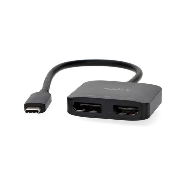 Nedis USB-C™ Adapter | USB 3.2 Gen 1 | USB-C™ Han | DisplayPort Hun / HDMI ™ -udgang | 8K@30Hz | 0.20 m | Runde | Nikkelplateret | Sort | Box i gruppen SMARTPHONES & TABLETS / Opladere og kabler / Adaptere hos TP E-commerce Nordic AB (C66687)