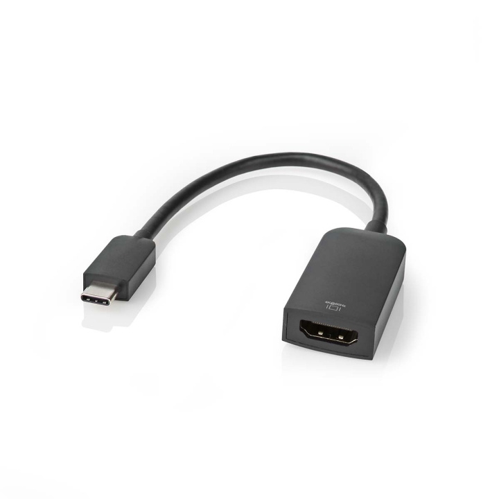 Nedis USB-C™ Adapter | USB 3.2 Gen 1 | USB-C™ Han | HDMI ™ -udgang | 4K@60Hz | 0.20 m | Runde | Nikkelplateret | PVC | Sort | Box i gruppen COMPUTERTILBEHØR / Kabler og adaptere / USB / USB-C hos TP E-commerce Nordic AB (C66698)