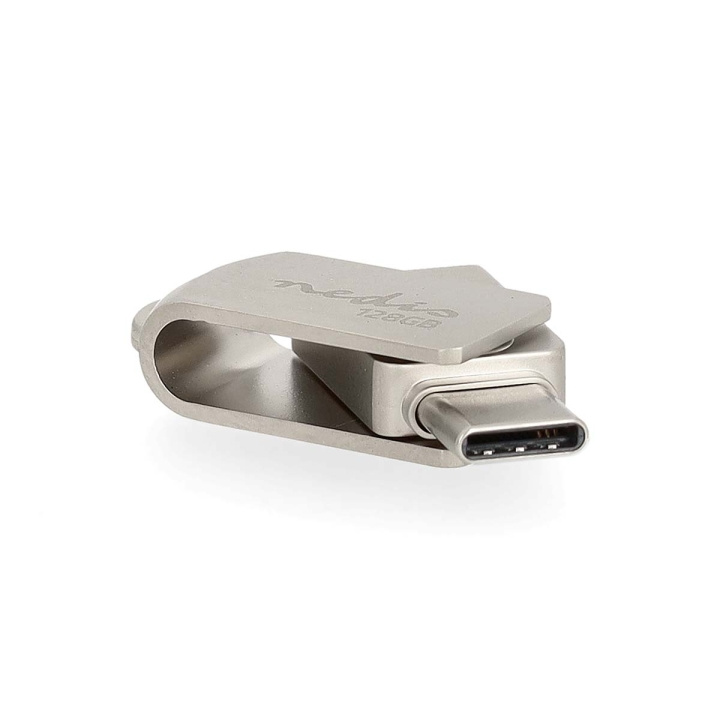 Nedis Flash Drev | 128 GB | USB-A / USB-C™ | Læs hastighed: 110 MB/s | Skrivehastighed: 30 MB/s i gruppen HJEMMEELEKTRONIK / Lagringsmedier / USB-flash drev / Type C hos TP E-commerce Nordic AB (C66706)