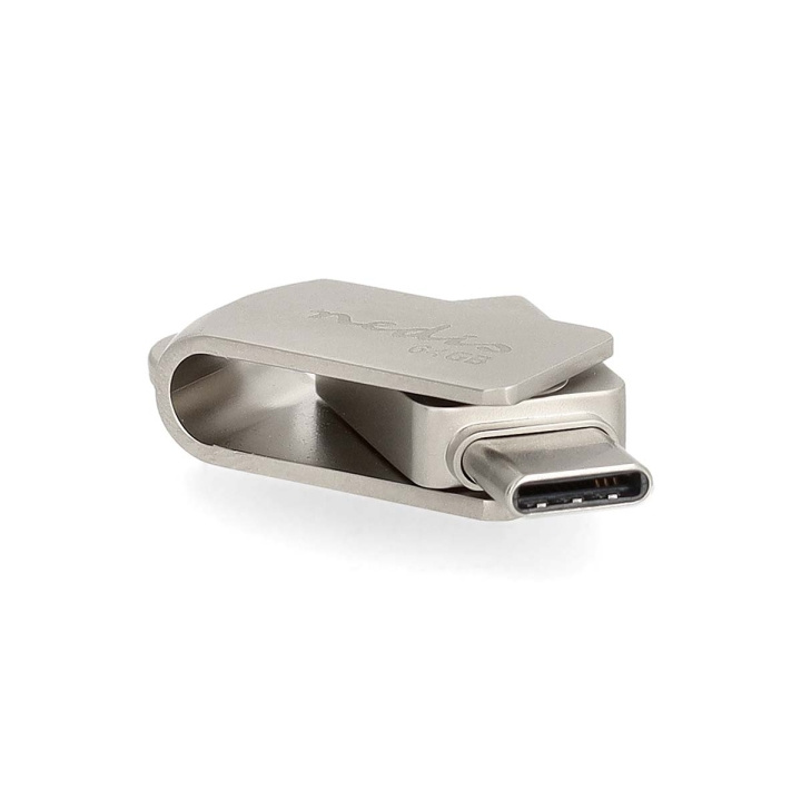 Nedis Flash Drev | 64 GB | USB-A / USB-C™ | Læs hastighed: 90 MB/s | Skrivehastighed: 20 MB/s i gruppen HJEMMEELEKTRONIK / Lagringsmedier / USB-flash drev / Type C hos TP E-commerce Nordic AB (C66707)