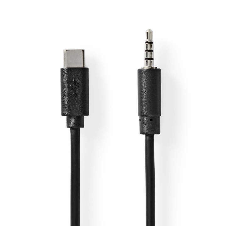 Nedis USB-C™ Adapter | USB 2.0 | USB-C™ Han | 3.5 mm Hanstik | 1.00 m | Runde | Nikkelplateret | Sort | Label i gruppen COMPUTERTILBEHØR / Kabler og adaptere / USB / USB-C hos TP E-commerce Nordic AB (C66717)