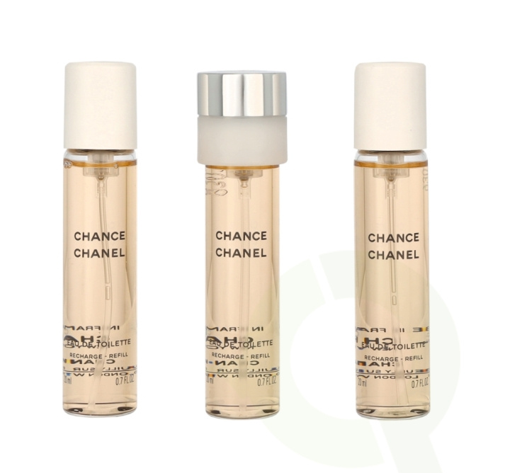 Chanel Chance Twist And Spray 60 ml 3x Edt Spray Refill 20Ml - Twist and Spray i gruppen SKØNHED & HELSE / Gaveæske / Gaveæske til hende hos TP E-commerce Nordic AB (C66742)