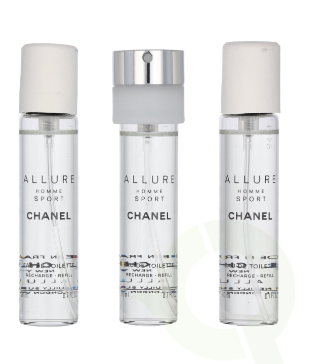 Chanel Allure Homme Sport Giftset 60 ml 3x Edt Travel Spray Refill 20Ml - Twist and Spray i gruppen SKØNHED & HELSE / Gaveæske / Gaveæske til ham hos TP E-commerce Nordic AB (C66747)