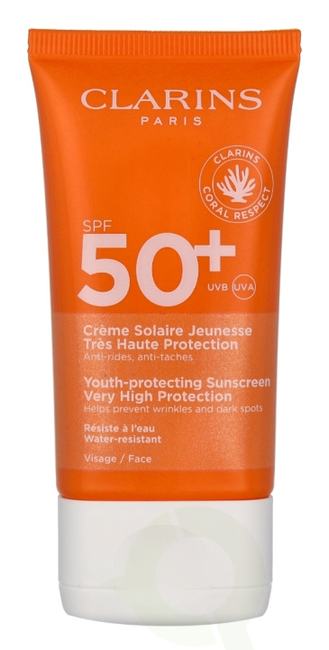 Clarins Youth-protecting Sunscreen SPF50+ 50 ml i gruppen SKØNHED & HELSE / Hudpleje / Tanning / Solbeskyttelse hos TP E-commerce Nordic AB (C66849)