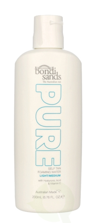 Bondi Sands Pure Self Tan Foaming Water 200 ml Light/Medium i gruppen SKØNHED & HELSE / Hudpleje / Tanning / Brun uden sol hos TP E-commerce Nordic AB (C66884)