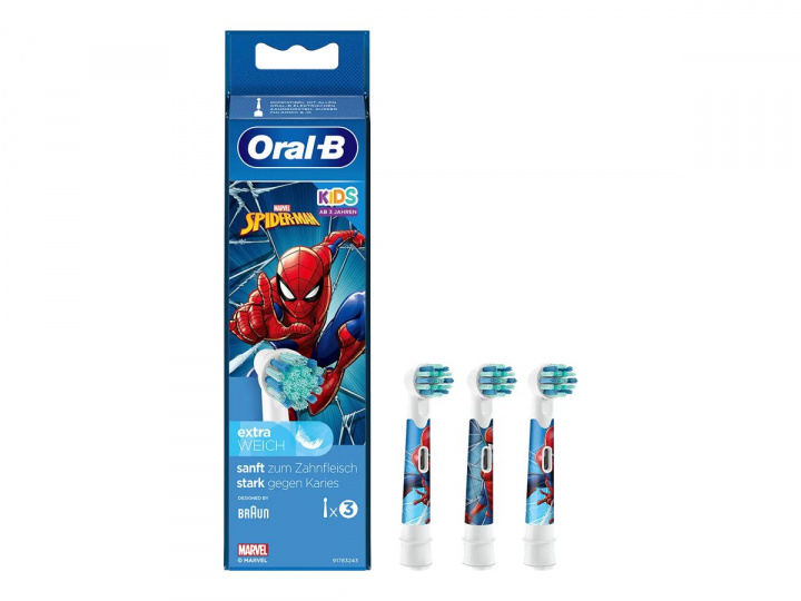 Oral B Ekstra tandbørstehoved Spiderman i gruppen SKØNHED & HELSE / Oral pleje / Tilbehør til elektriske tandbørster hos TP E-commerce Nordic AB (C66947)