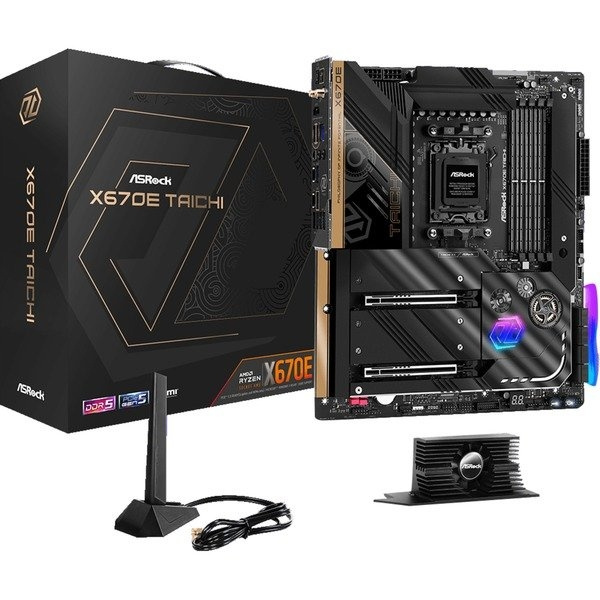 ASRock X670E TAICHI AMD AM5 X670E ATX CPNT Bundkort i gruppen COMPUTERTILBEHØR / Computerkomponenter / Bundkort hos TP E-commerce Nordic AB (C66956)