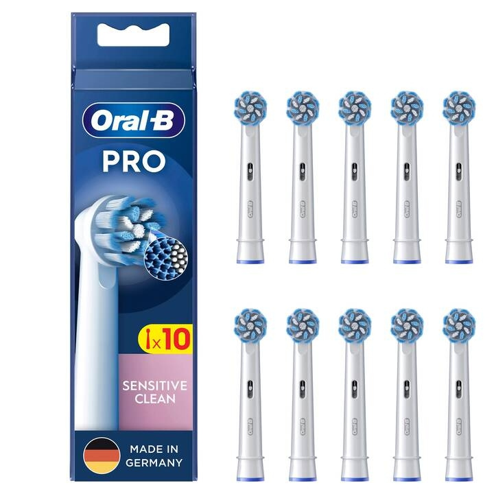 Oral B Pro Sensitive Clean Brush tips Hvid, 10 stk. Ekstra tandbørstehoveder i gruppen SKØNHED & HELSE / Oral pleje / Tilbehør til elektriske tandbørster hos TP E-commerce Nordic AB (C66963)