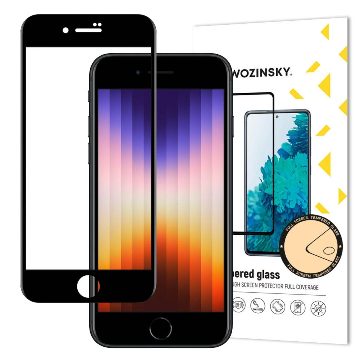 Wozinsky Skærmbeskytter 9H sort Apple iPhone SE 2022/SE 2020/8/7 i gruppen SMARTPHONES & TABLETS / Mobil Beskyttelse / Apple / iPhone 11 hos TP E-commerce Nordic AB (C66964)