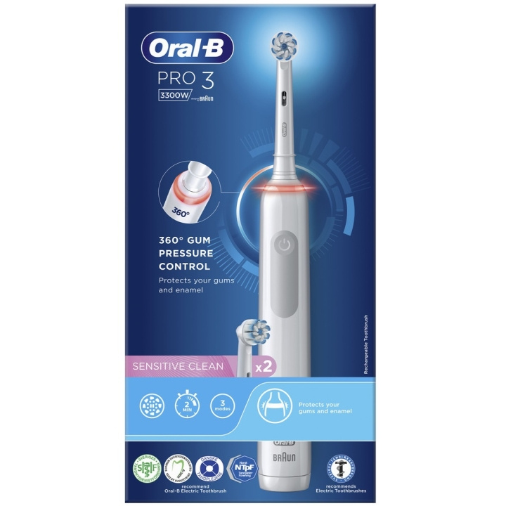 Oral B Pro 3 3300W elektrisk tandbørste i gruppen SKØNHED & HELSE / Oral pleje / Elektriske tandbørster hos TP E-commerce Nordic AB (C67012)