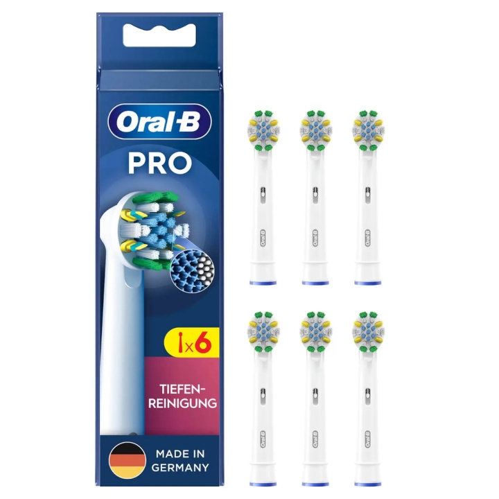 Oral B Replacement Brush Heads Pro Deep Clean 6 Pack i gruppen SKØNHED & HELSE / Oral pleje / Tilbehør til elektriske tandbørster hos TP E-commerce Nordic AB (C67016)