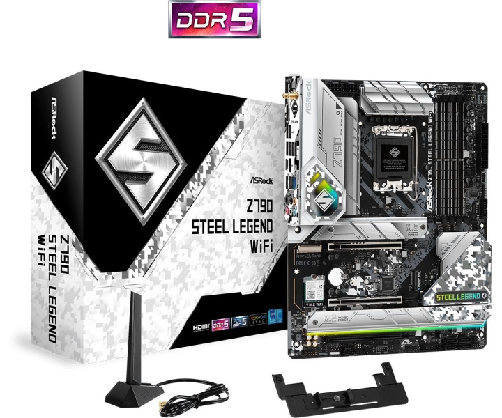 ASRock Z790 Steel Legend Wifi - DDR5 i gruppen COMPUTERTILBEHØR / Computerkomponenter / Bundkort hos TP E-commerce Nordic AB (C67051)