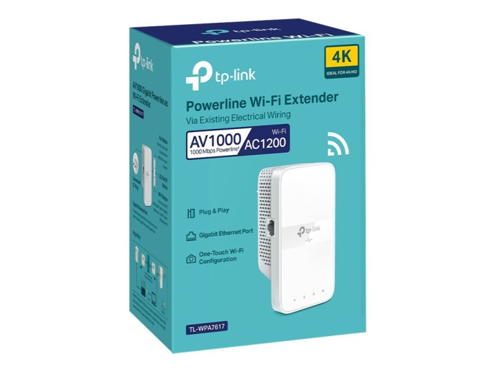 TP-Link TL-WPA7617 V1 Powerline-adapter Kan sluttes til vægstik i gruppen COMPUTERTILBEHØR / Netværk / Homeplug/Powerline hos TP E-commerce Nordic AB (C67120)