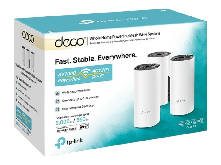 TP-Link Deco P9 Wi-Fi-system Desktop i gruppen COMPUTERTILBEHØR / Netværk / Routere hos TP E-commerce Nordic AB (C67190)