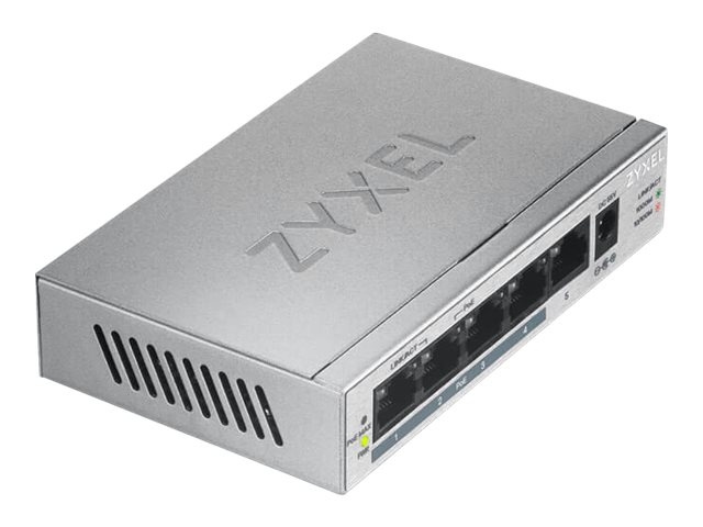 ZyXEL GS1005HP Switch 5-porte Gigabit PoE i gruppen COMPUTERTILBEHØR / Netværk / Switches / 10/100/1000Mbps hos TP E-commerce Nordic AB (C67324)