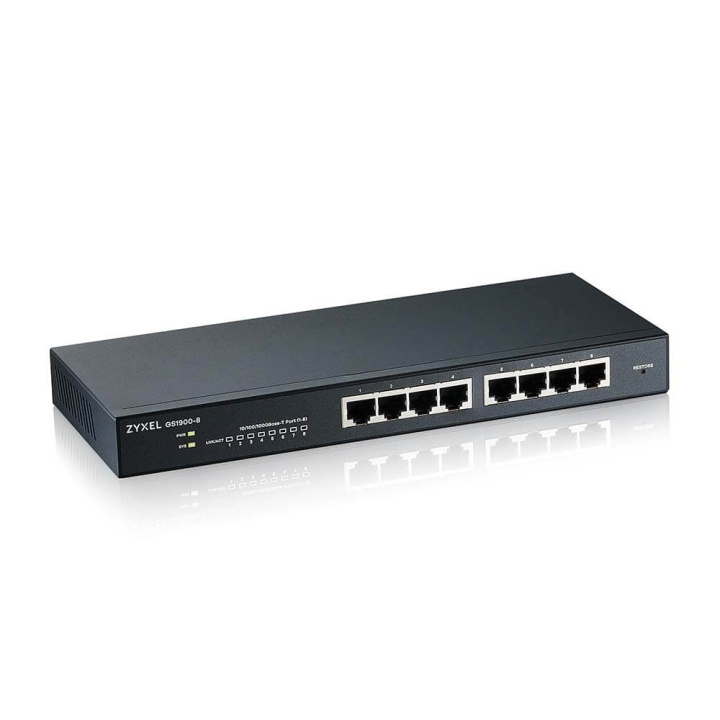 ZyXEL GS1900-8, 8 Porte L2 Smart Switch i gruppen COMPUTERTILBEHØR / Netværk / Switches / 10/100/1000Mbps hos TP E-commerce Nordic AB (C67347)