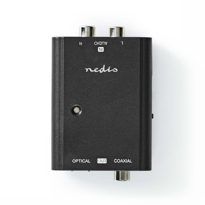 Nedis Digital Audio Converter | 1-vejs | Tilslutninger indgang: 2x RCA Hun | Tilslutninger udgang: 1x S/PDIF (RCA) Hun / 1x TosLink Hunstik | ARC | Manual | Sort i gruppen HJEMMEELEKTRONIK / Kabler og adaptere / Audio Analog / Adaptere hos TP E-commerce Nordic AB (C67486)