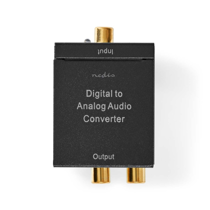 Nedis Digital Audio Converter | 1-vejs | Tilslutninger indgang: 1x Digital RCA / 1x TosLink | Tilslutninger udgang: 1x (2x RCA) / 1x 3.5 mm | Automatisk | Integreret forstærker | Sort i gruppen HJEMMEELEKTRONIK / Kabler og adaptere / Audio Analog / Adaptere hos TP E-commerce Nordic AB (C67487)