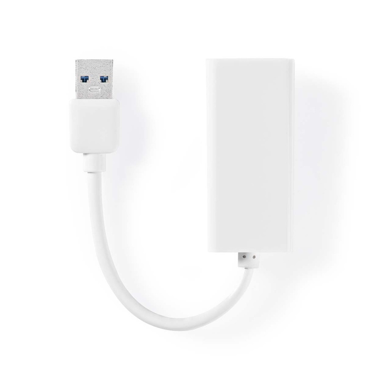 Nedis USB-netværksadapter | USB 3.2 Gen 1 | 1 Gbps | USB-A Han | RJ45 Hun | 0.20 m | Runde | Nikkelplateret | Kobber | Hvid | Box i gruppen COMPUTERTILBEHØR / Netværk / Netværkskort / USB hos TP E-commerce Nordic AB (C67500)