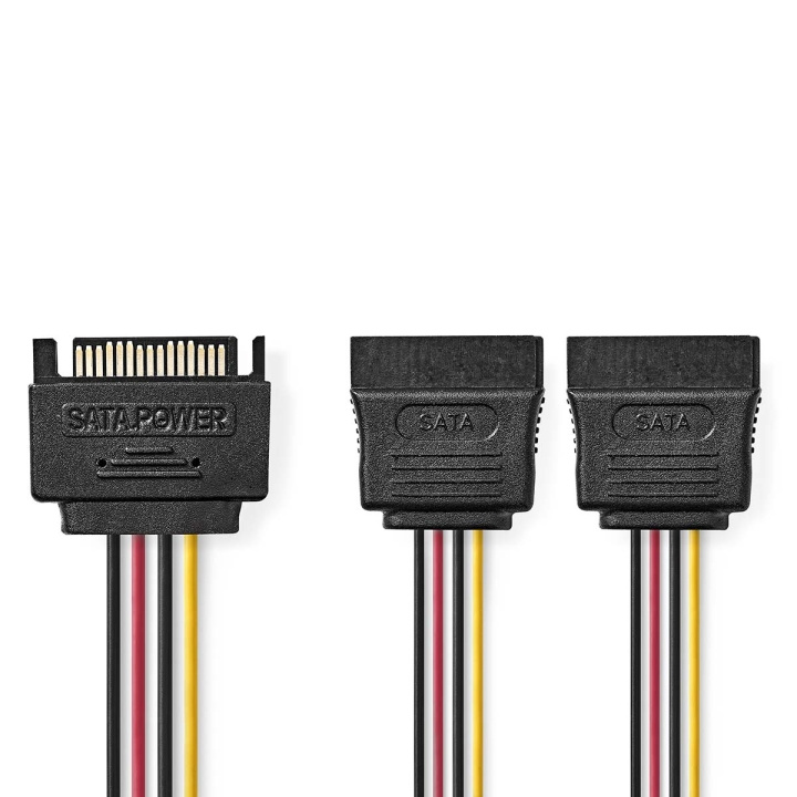 Nedis Intern Strømkabel | SATA 15-Pin Han | 2x SATA 15-Pin Hun | Guldplateret | 0.15 m | Runde | PVC | Flerfarvet | Box i gruppen COMPUTERTILBEHØR / Kabler og adaptere / Interne / SATA hos TP E-commerce Nordic AB (C67505)