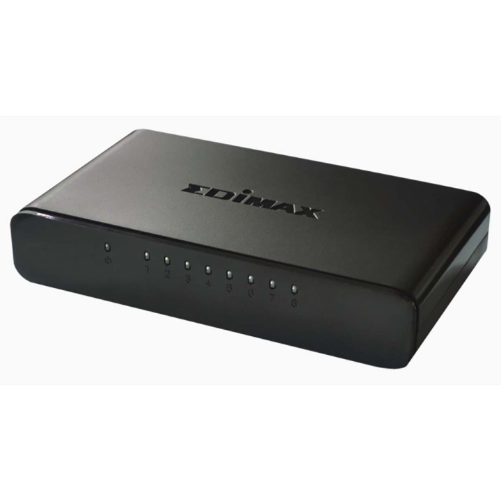 Edimax 8-ports 10/100 Mbit Fast Ethernet Desktop Switch i gruppen COMPUTERTILBEHØR / Netværk / Switches / 10/100Mbps hos TP E-commerce Nordic AB (C67580)