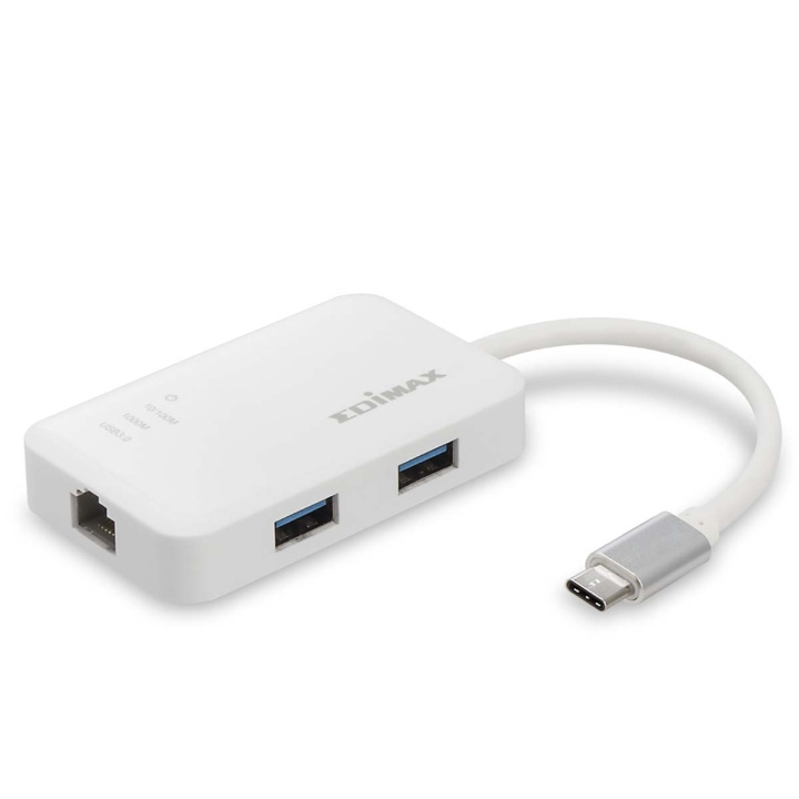 Edimax USB-C til 3-ports USB 3.0 Gigabit Ethernet Hub i gruppen COMPUTERTILBEHØR / Computer Tilbehør / USB-hubs hos TP E-commerce Nordic AB (C67585)