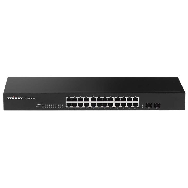 Edimax 26-Port Gigabit Switch med 2 SFP-porte i gruppen COMPUTERTILBEHØR / Netværk / Switches / 10/100/1000Mbps hos TP E-commerce Nordic AB (C67602)