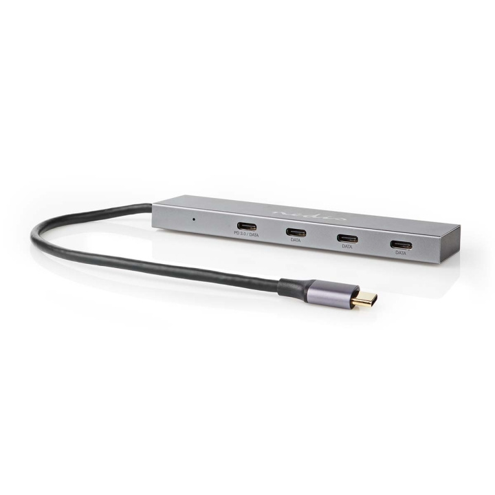 Nedis USB-hub | 1x USB-C™ 3.2 Gen 2 Male | USB-C™ 3.2 Gen 2 Female with PD 3.0 / 3x USB-C™ 3.2 Gen 2 Female | 4-Port port(s) | USB 3.2 Gen 2 | USB Drevet | 10 Gbps i gruppen COMPUTERTILBEHØR / Computer Tilbehør / USB-hubs hos TP E-commerce Nordic AB (C67615)