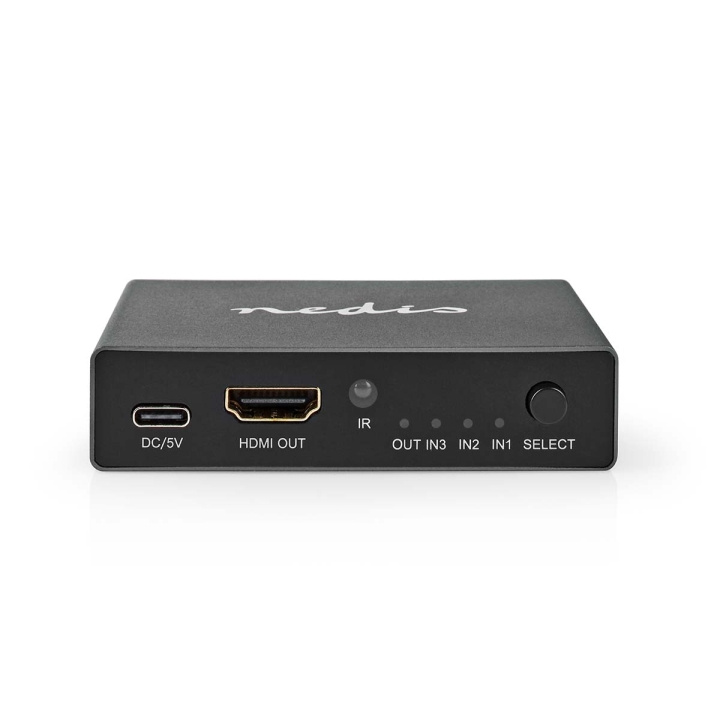 Nedis HDMI ™ switch | 3-Port port(s) | 3x HDMI ™ -indgang | HDMI™ Output | 8K@60Hz | 45 Gbps | Fjernstyret | Aluminium | Antracit i gruppen HJEMMEELEKTRONIK / Kabler og adaptere / HDMI / Adaptere hos TP E-commerce Nordic AB (C67621)