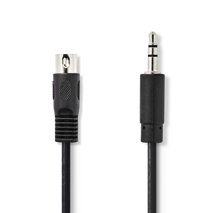 Nedis DIN Audio kabel | DIN 5-Pin Han | 3.5 mm Hanstik | Nikkelplateret | 2.00 m | Runde | PVC | Sort | Label i gruppen HJEMMEELEKTRONIK / Kabler og adaptere / Audio Analog / 3.5 mm hos TP E-commerce Nordic AB (C67653)