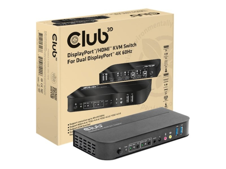 Club 3D CSV-7210 KVM / audio-switch Desktop i gruppen COMPUTERTILBEHØR / Netværk / Switches hos TP E-commerce Nordic AB (C67834)