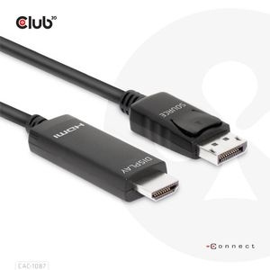 Club 3D CAC-1087 DisplayPort 1.4 to HDMI i gruppen COMPUTERTILBEHØR / Kabler og adaptere / DisplayPort / Kabler hos TP E-commerce Nordic AB (C67842)