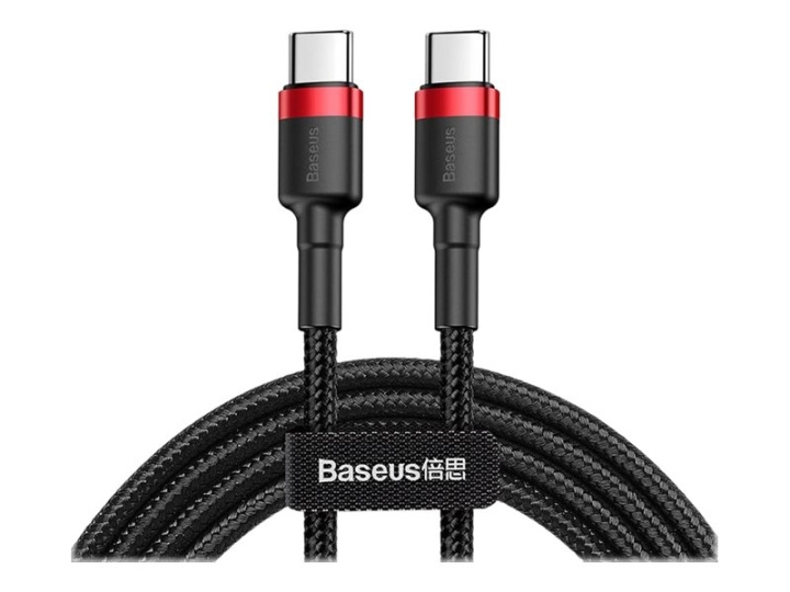 Baseus Cafule USB 2.0 USB Type-C kabel 1m Sort Rød i gruppen COMPUTERTILBEHØR / Kabler og adaptere / USB / USB-C hos TP E-commerce Nordic AB (C67898)