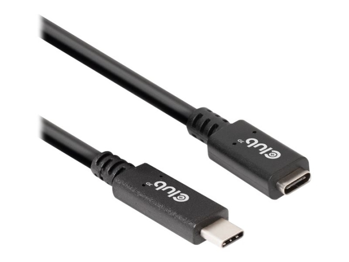 Club 3D USB Type-C forlængerkabel 1m Sort i gruppen HJEM, HUS & HAVE / Elektricitet & Belysning / Forlængerledninger hos TP E-commerce Nordic AB (C67926)