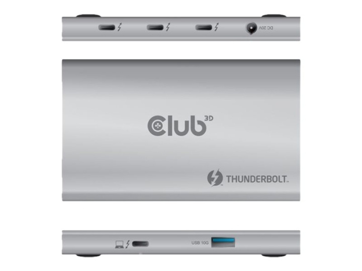 Club 3D Thunderbolt 4 Portable 5-in-1 Hub with Smart Power Dockingstation i gruppen COMPUTERTILBEHØR / Bærbare computere og tilbehør / Docking stationer hos TP E-commerce Nordic AB (C67936)