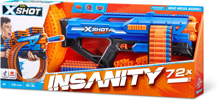 X-Shot Insanity-Mad Mega Barrel - skumgummipistol i gruppen LEGETØJ, BØRN & BABY / Legetøj / Action spil hos TP E-commerce Nordic AB (C68046)