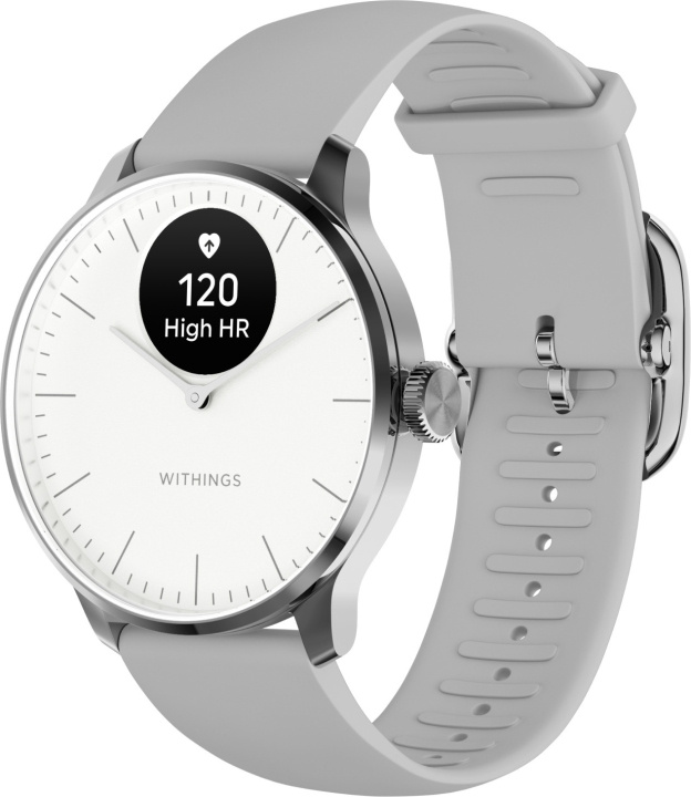 Withings Scanwatch Light smartwatch, 37 mm, hvid/grå i gruppen SPORT, FRITID & HOBBY / Smartwatch & Aktivitetsmåler / Smartwatches hos TP E-commerce Nordic AB (C68051)