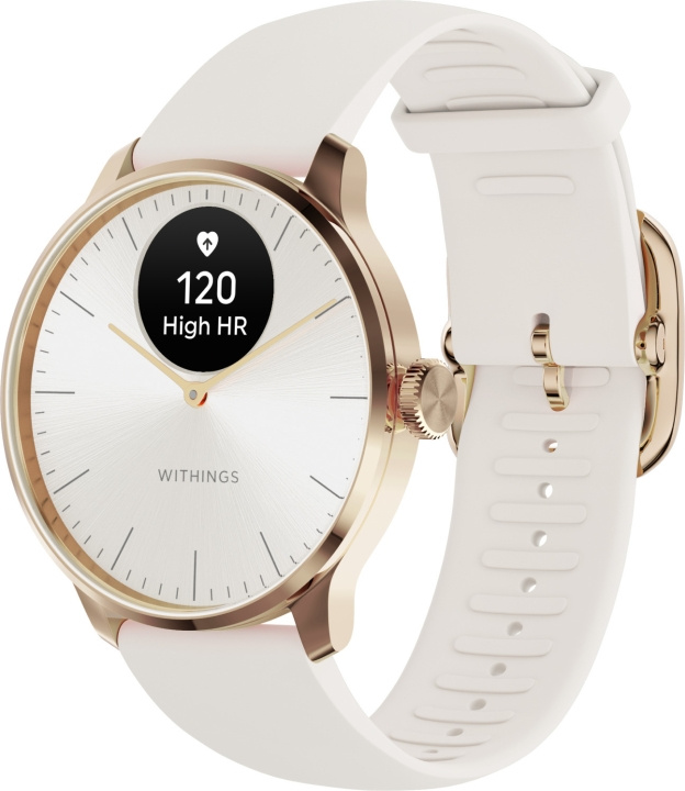 Withings Scanwatch Light smartwatch, 37 mm, hvid/rosaguld i gruppen SPORT, FRITID & HOBBY / Smartwatch & Aktivitetsmåler / Smartwatches hos TP E-commerce Nordic AB (C68052)