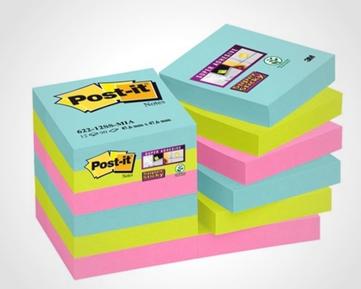 3M Post-it Super-Sticky stav 47,6 x 47,6 mm i gruppen HJEM, HUS & HAVE / Kontorartikler / Papir & Blokke hos TP E-commerce Nordic AB (C68132)