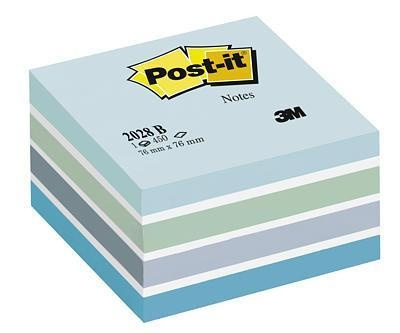 3M Post-it note cubes blå pastel 76 x 76 mm i gruppen HJEM, HUS & HAVE / Kontorartikler / Papir & Blokke hos TP E-commerce Nordic AB (C68150)