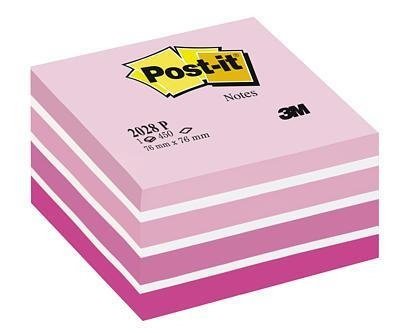 3M Post-it note cube pink pastel 76 x 76 mm i gruppen HJEM, HUS & HAVE / Kontorartikler / Papir & Blokke hos TP E-commerce Nordic AB (C68152)