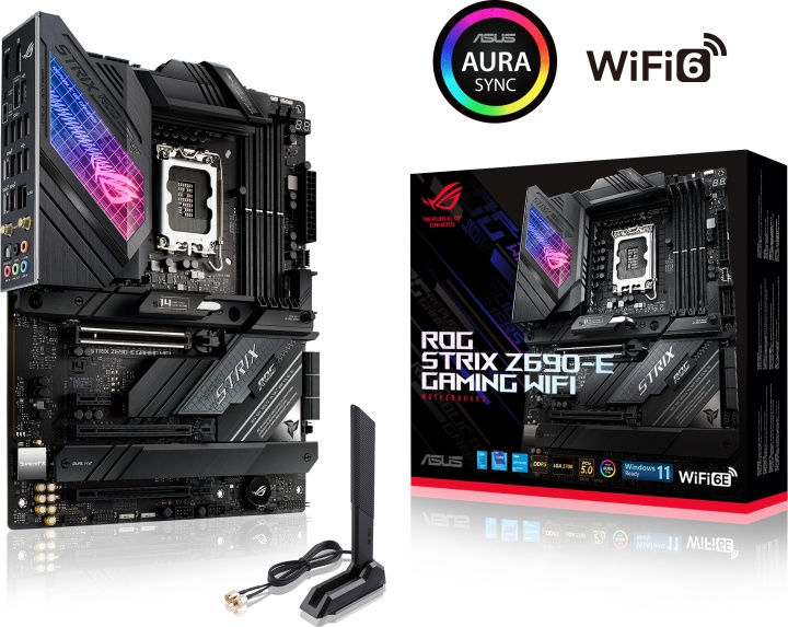 ASUS ROG STRIX Z690-E GAMING WIFI LGA 1700 ATX-bundkort i gruppen COMPUTERTILBEHØR / Computerkomponenter / Bundkort hos TP E-commerce Nordic AB (C68286)