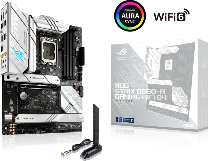 ASUS ROG STRIX B660-A GAMING WIFI D4 LGA 1700 ATX-bundkort i gruppen COMPUTERTILBEHØR / Computerkomponenter / Bundkort hos TP E-commerce Nordic AB (C68296)