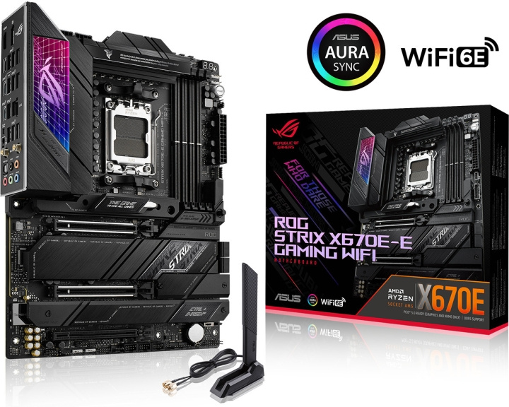 ASUS ROG STRIX X670E-E GAMING WIFI ATX-bundkort i gruppen COMPUTERTILBEHØR / Computerkomponenter / Bundkort hos TP E-commerce Nordic AB (C68365)