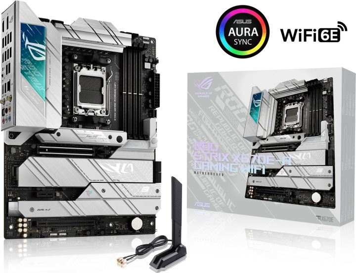 ASUS ROG STRIX X670E-A GAMING WIFI ATX-bundkort i gruppen COMPUTERTILBEHØR / Computerkomponenter / Bundkort hos TP E-commerce Nordic AB (C68366)