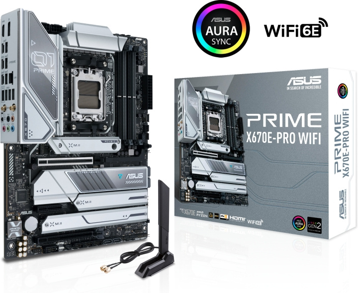 ASUS PRIME X670E-PRO WIFI ATX-bundkort i gruppen COMPUTERTILBEHØR / Computerkomponenter / Bundkort hos TP E-commerce Nordic AB (C68369)