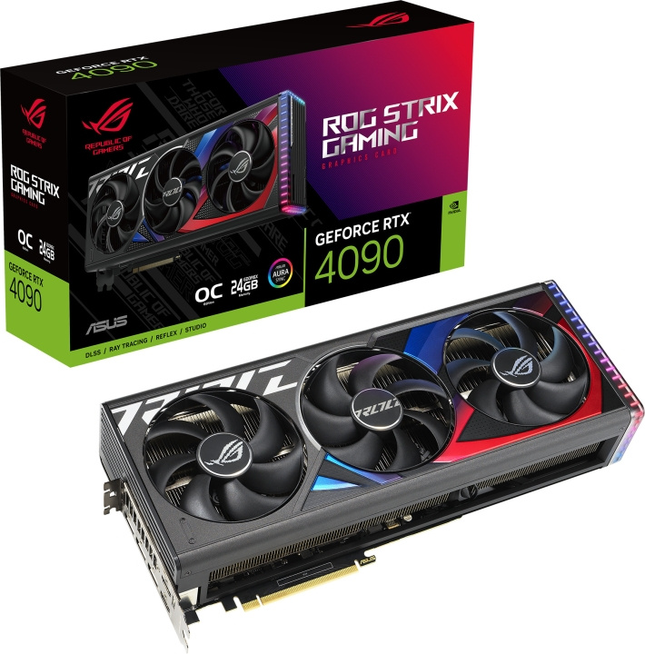 ASUS GeForce ROG-STRIX-RTX4090-O24G-GAMING grafikkort i gruppen COMPUTERTILBEHØR / Computerkomponenter / Grafikkort hos TP E-commerce Nordic AB (C68380)