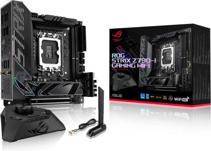 ASUS ROG STRIX Z790-I GAMING WIFI Mini-ITX-bundkort i gruppen COMPUTERTILBEHØR / Computerkomponenter / Bundkort hos TP E-commerce Nordic AB (C68387)